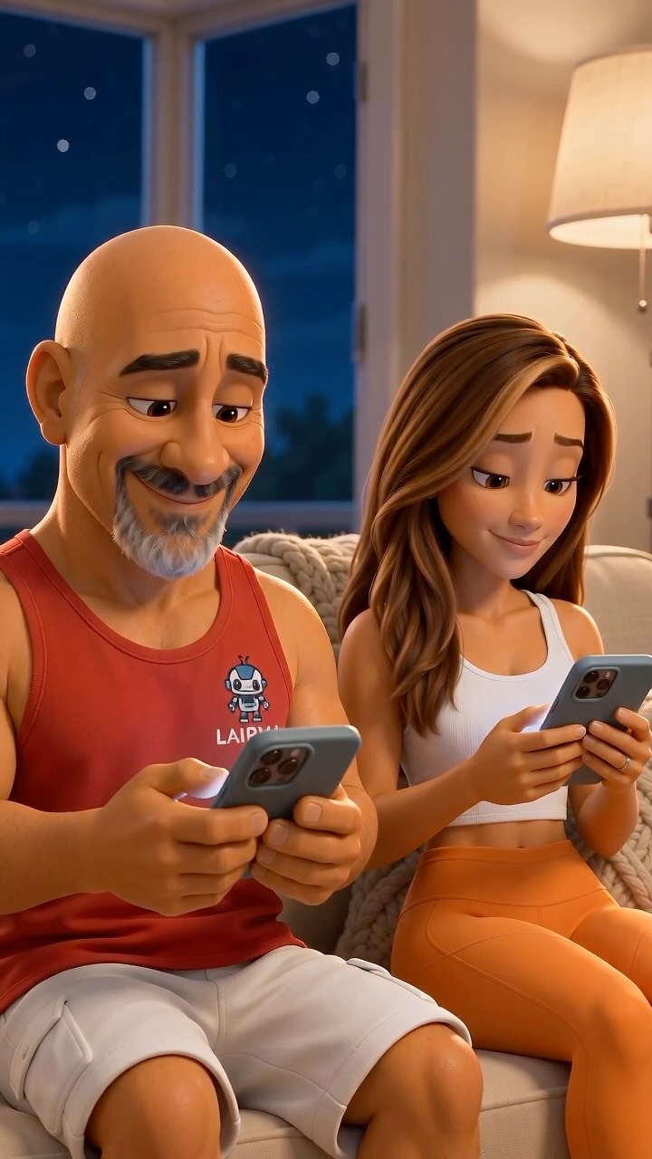 Mikki and Julia on the couch with phones — The Phone Grab